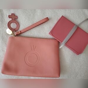 Pandora x Millie Bobby Brown Coral Pink Travel Pouch Wristlet& Jewelry Organizer